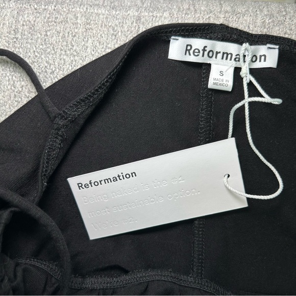 NWT Reformation Nyala Knit Dress Black Size Small - Picture 9 of 11